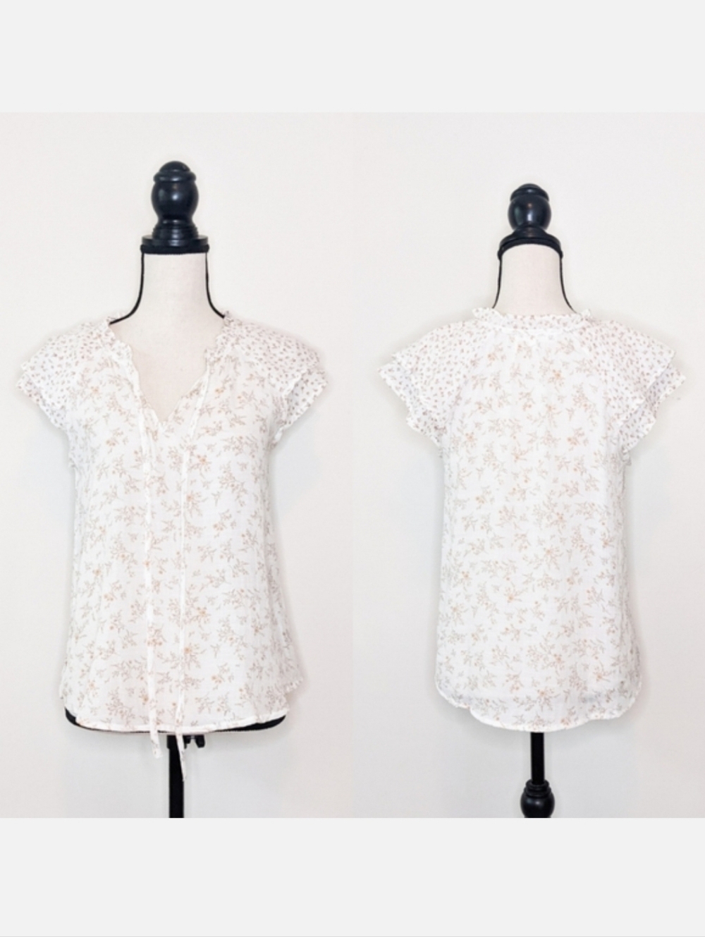 💜🦋LAST🦋 NWT Mine Flutter Sleeve Floral Blouse